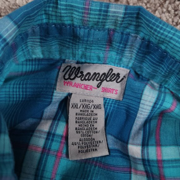 Wrangler Wrancher Shirt Womens Size 2XL Sleeveless Pearl Snap Lace Yoke Western - Picture 7 of 16